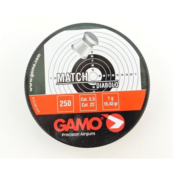 Пули Gamo Match 5,5 мм, 1,0 грамм, 250 штук