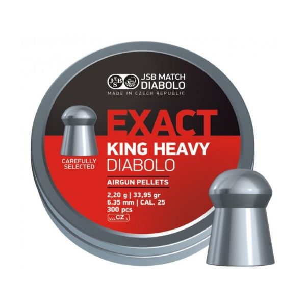 Пули JSB Diabolo Exact King Heavy MK II 6,35 мм, 2,2 грамм, 300 штук