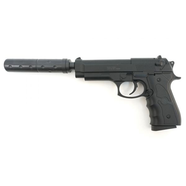 Страйкбольный пистолет Galaxy G.052A (Beretta 92) с глушителем