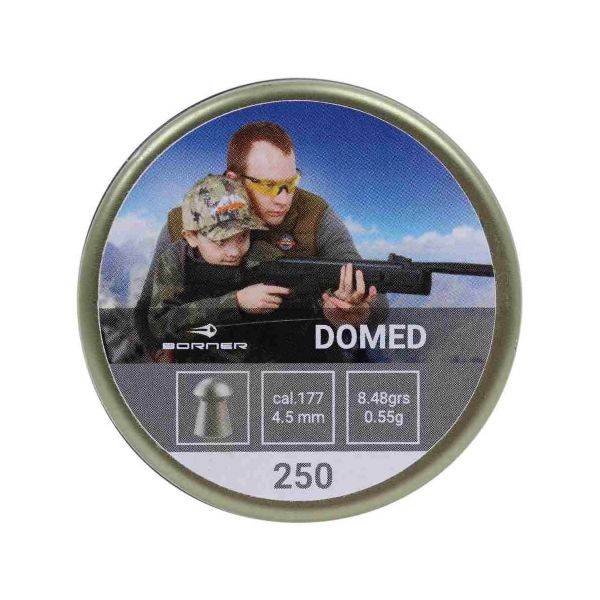 Пули Borner Domed 4,5 мм, 0,55 грамм, 250 штук