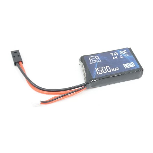 Аккумулятор BlueMAX Li-Po 7.4V 1500mah 20C, 65x43x16 мм (стик) для PEQ/AN-15