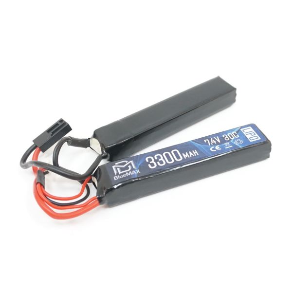 Аккумулятор BlueMAX Li-Po 7.4V 3300mah 30C, 2 x (128x21x19) мм (нунчаки)