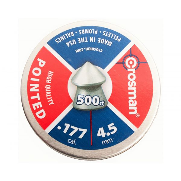 Пули Crosman Pointed 4,5 мм, 0,48 грамм, 500 штук