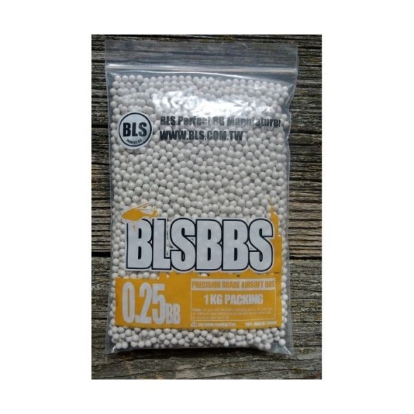 Шары для страйкбола BLS 0,25 г, 4000 штук (1 кг, белые) 1KG-H25