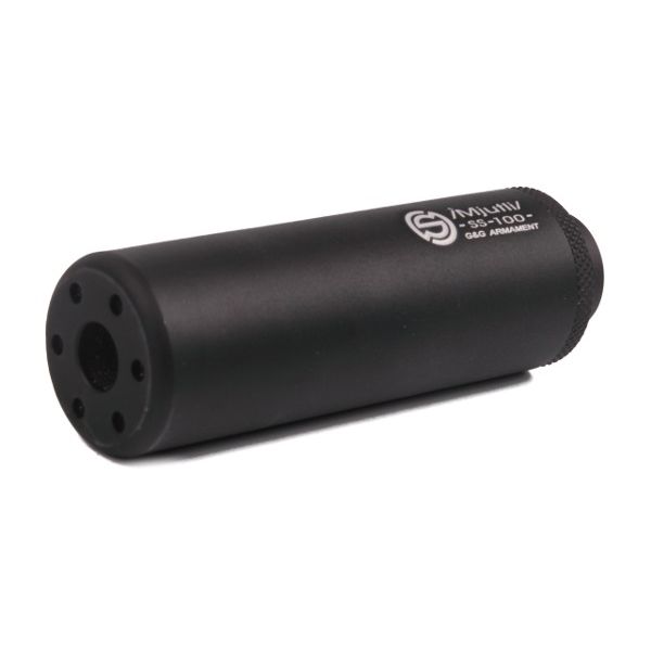 Глушитель G&G SS-100Black 100x30 мм, двусторонняя резьба 14 мм (G-01-014b)